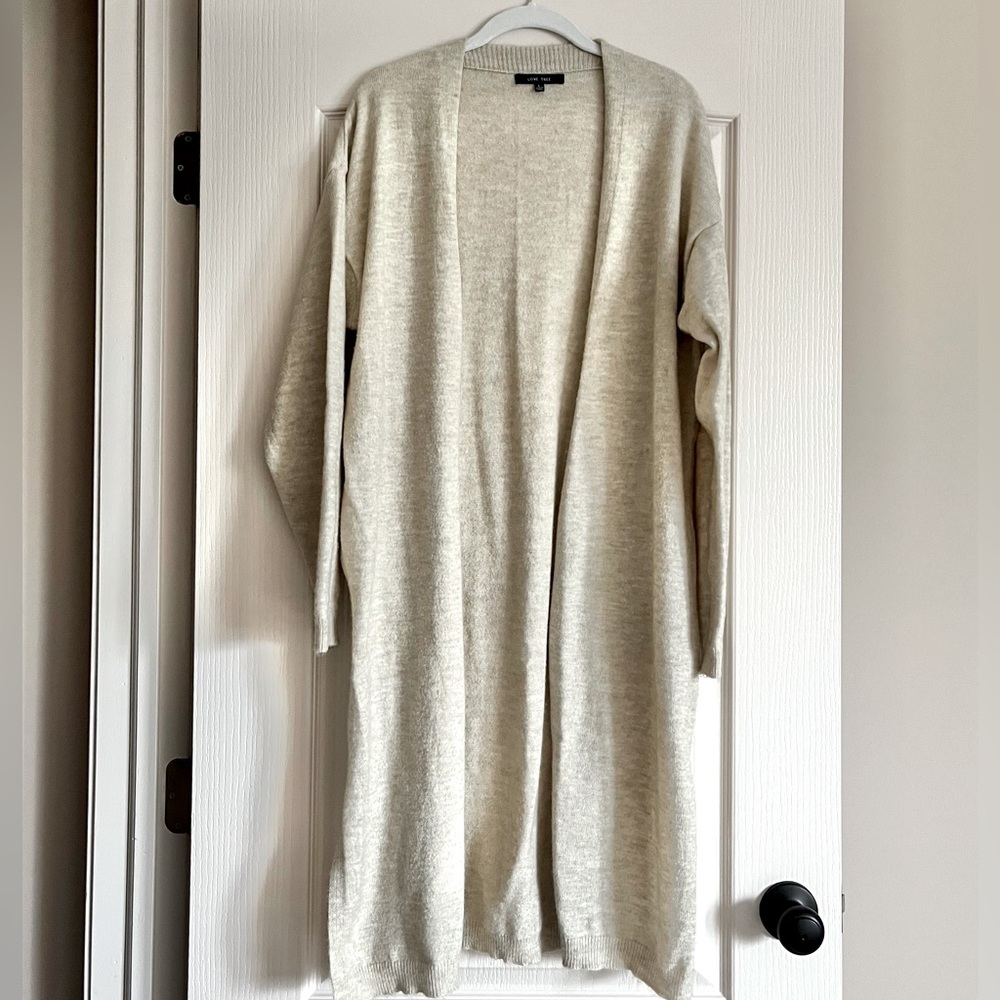 Love Tree Open Front Duster Cardigan